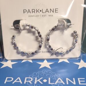 Park Lane Sparkling Silver Hoop Earrings